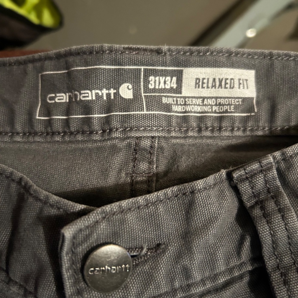 Grey (grey blueish) mens Carhartt 31W 34 L in like new condition